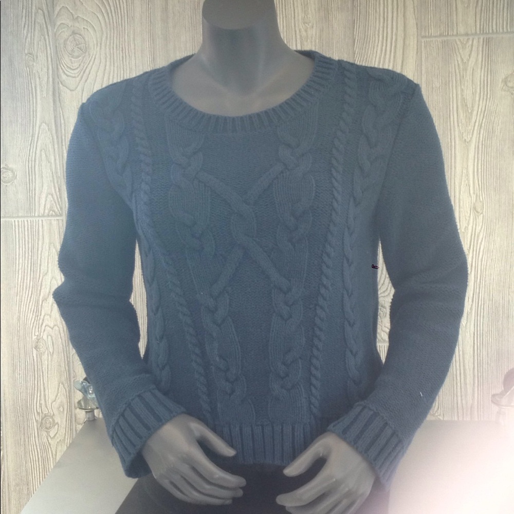 3/$30 Banana Republic Navy cable knit sweater Med